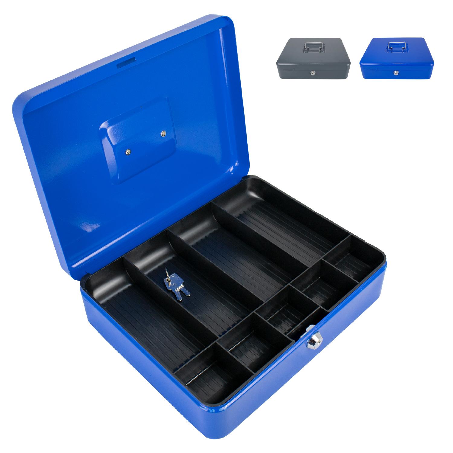 Caja De Seguridad 30cm Guardar Dinero Monedas 9 Separadores 