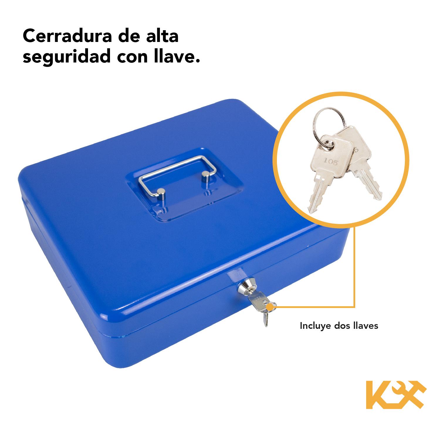 Caja De Seguridad 30cm Guardar Dinero Monedas 9 Separadores 