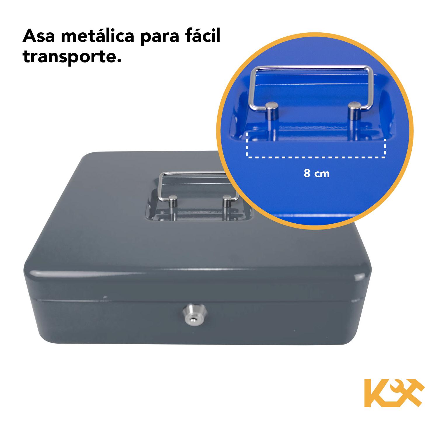 Caja De Seguridad 30cm Guardar Dinero Monedas 9 Separadores 