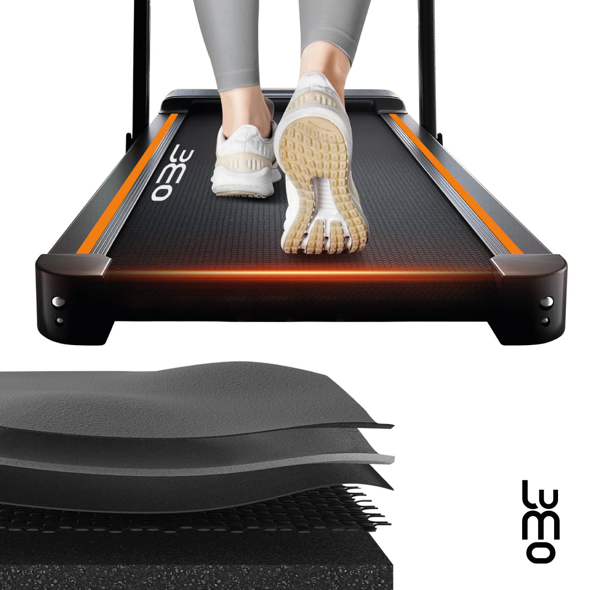 Caminadora Electrica 2 en 1 Plegable Bluetooth Pantalla LCD.