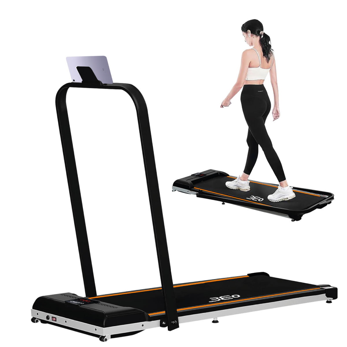 Caminadora Electrica 2 en 1 Plegable Bluetooth Pantalla LCD.