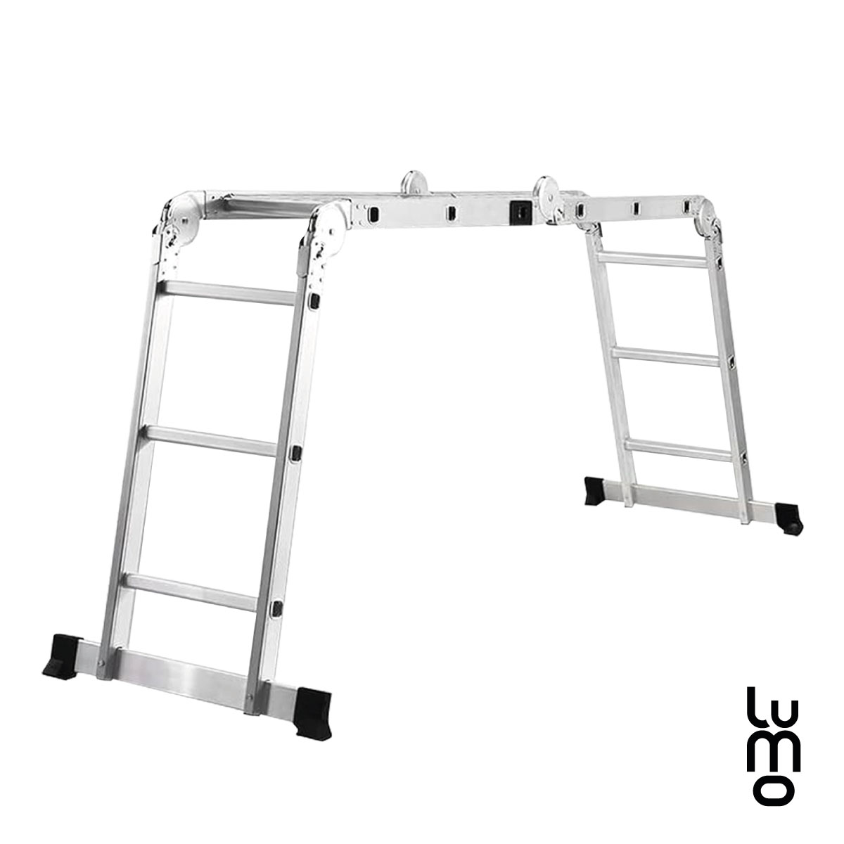 Escalera Multiposiciones 8 en 1 Aluminio 150Kg 12 Peldaños
