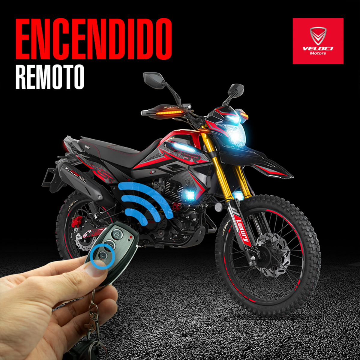 Moto Veloci Steeler Pro XR2 300cc Rojo 2023
