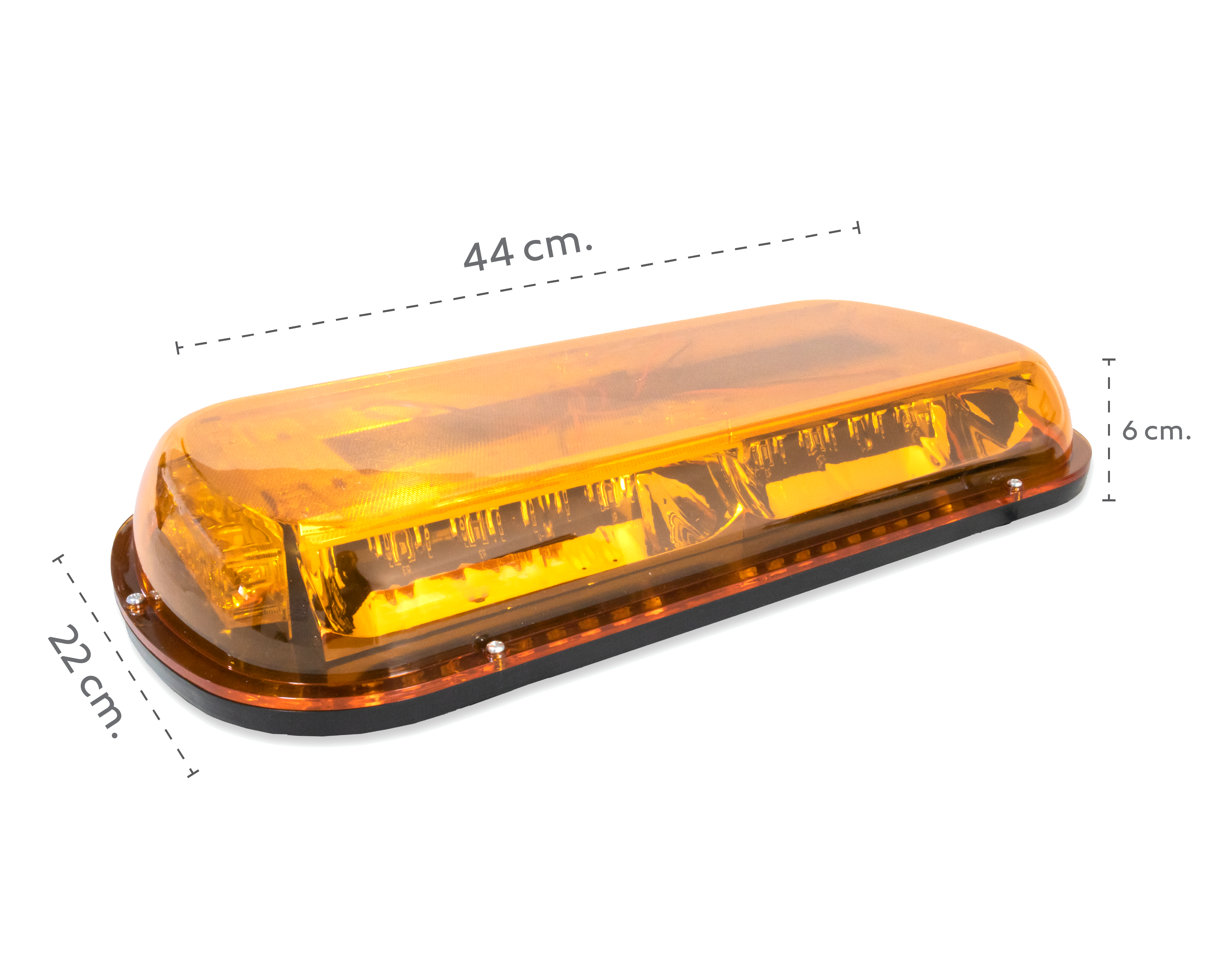 Torreta Led Ambar Tipo Patrulla Codigo 10 Funciones Premium
