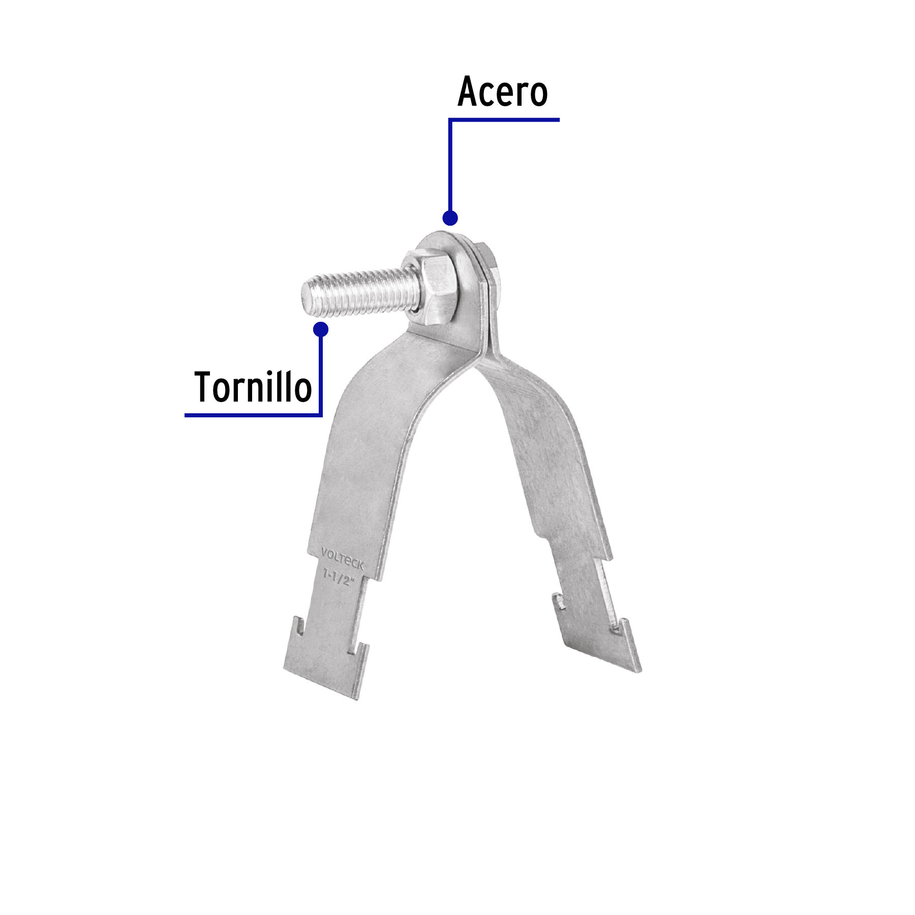 ABRAZADERA PARA UNICANAL DE 1 1/2", VOLTECK 46426