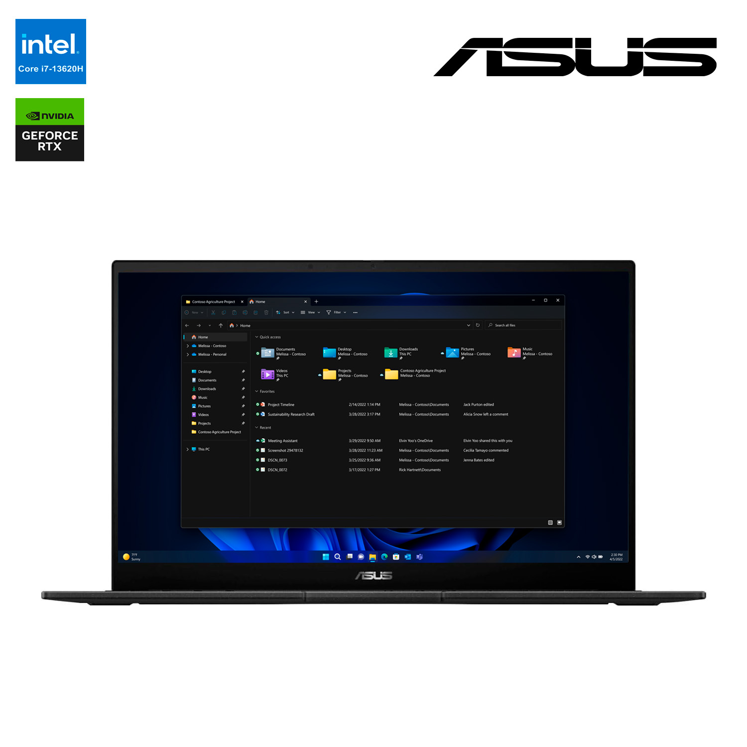 Laptop Asus Creator Q530V 156 Core i7 16GB 512GB Rtx3050 Fhd W11H Ing Negro.