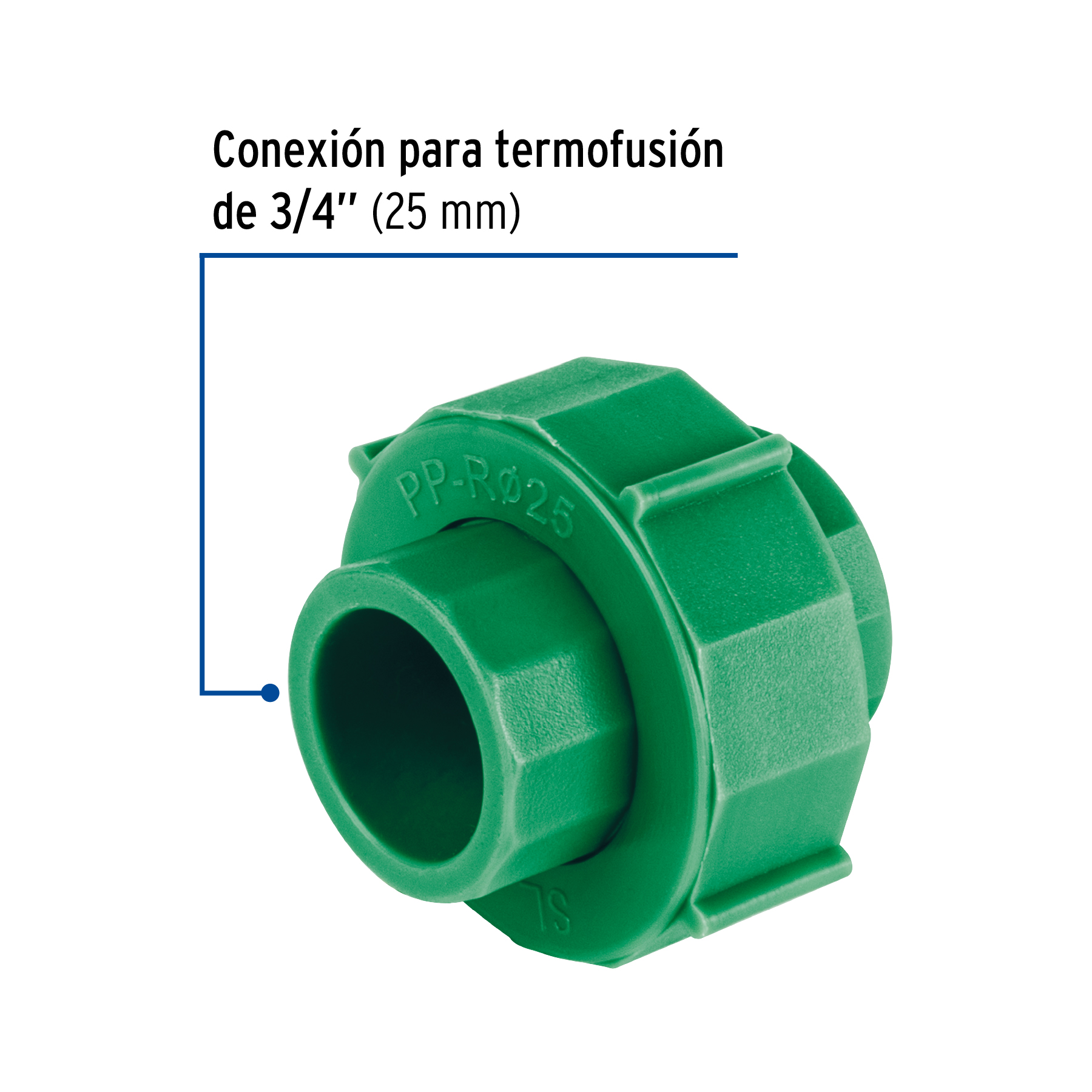 TUERCA UNIÓN PPR, PLÁSTICA, 3/4", FOSET 45557