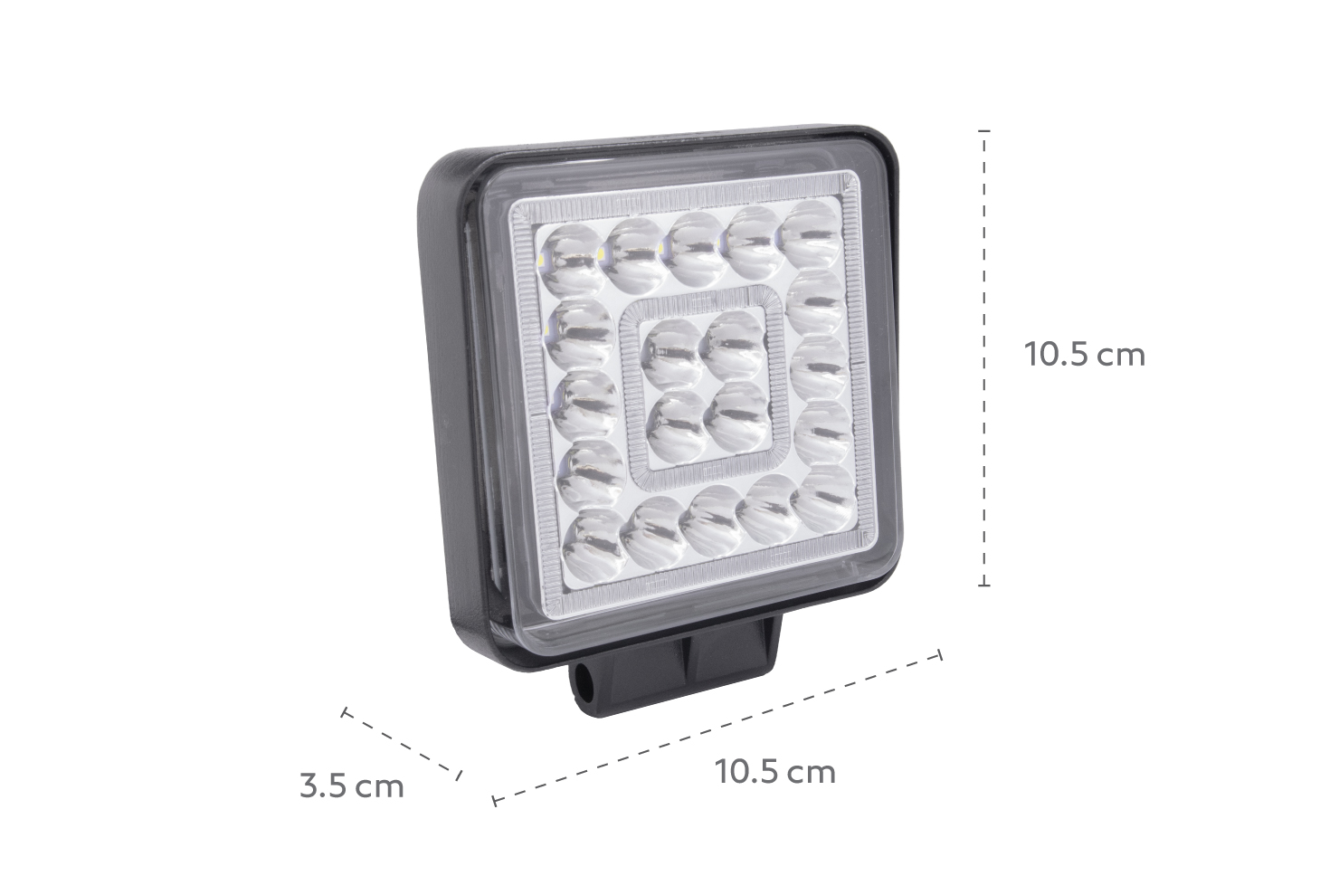 2 FaroS Hiper Led Reversero 4 Pulgadas Blanco Ojo Ambar con Base