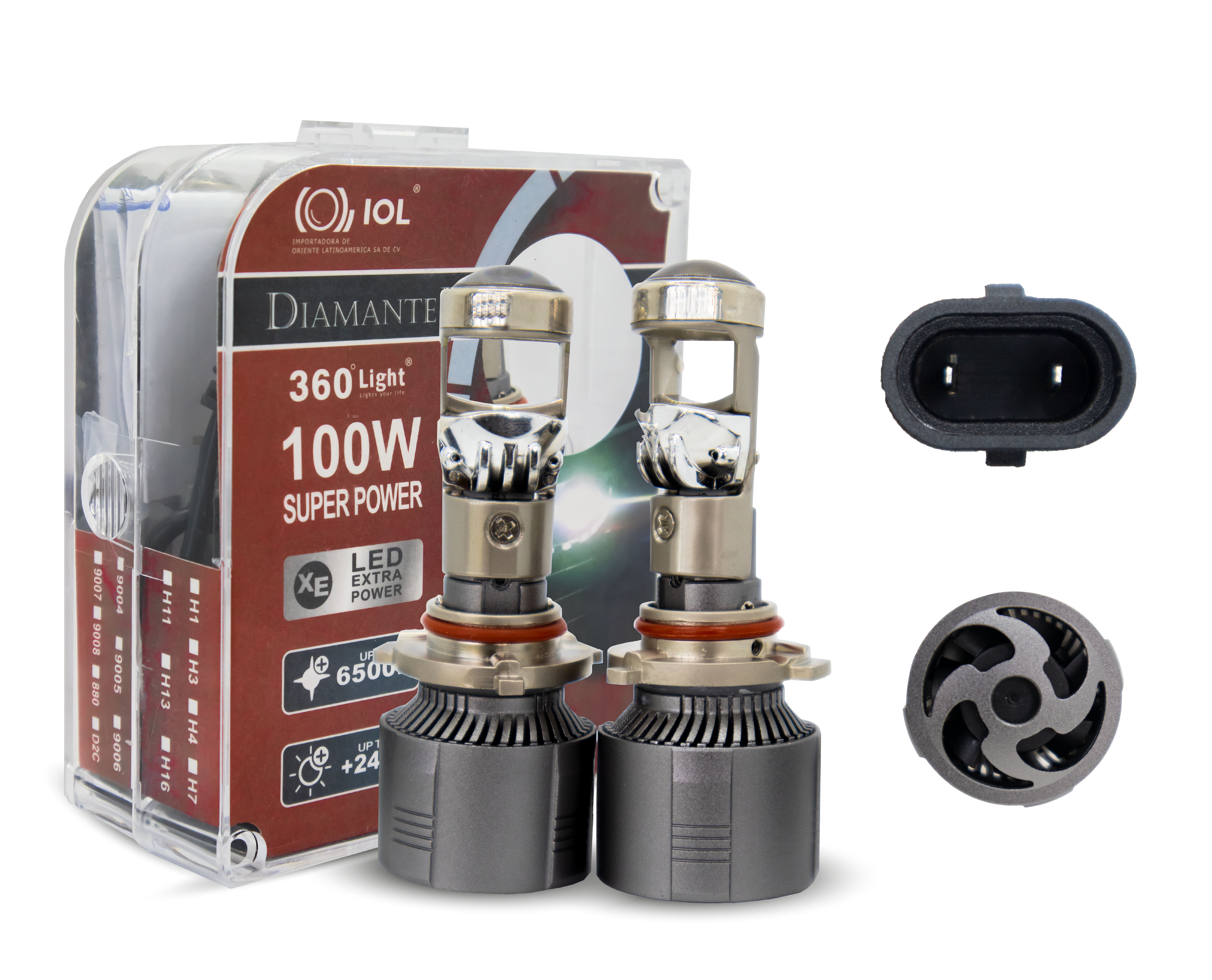 Kit 2 Focos Entrada H7 Hiper Led Hid Lupa Mini Canbus 150 W Fija