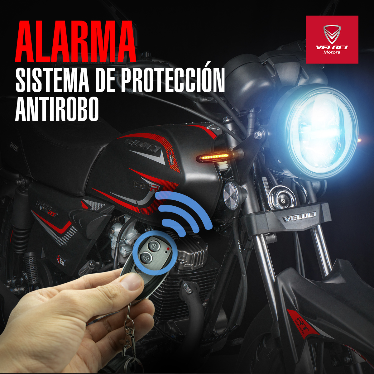 Motocicleta Veloci Black Hawk Rt 150 Cc Negro 2023