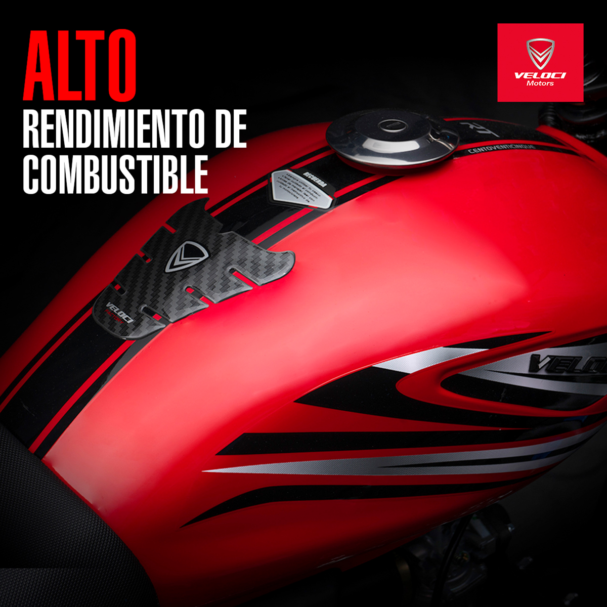 Moto Veloci Deus RT 125CC Rojo 2023