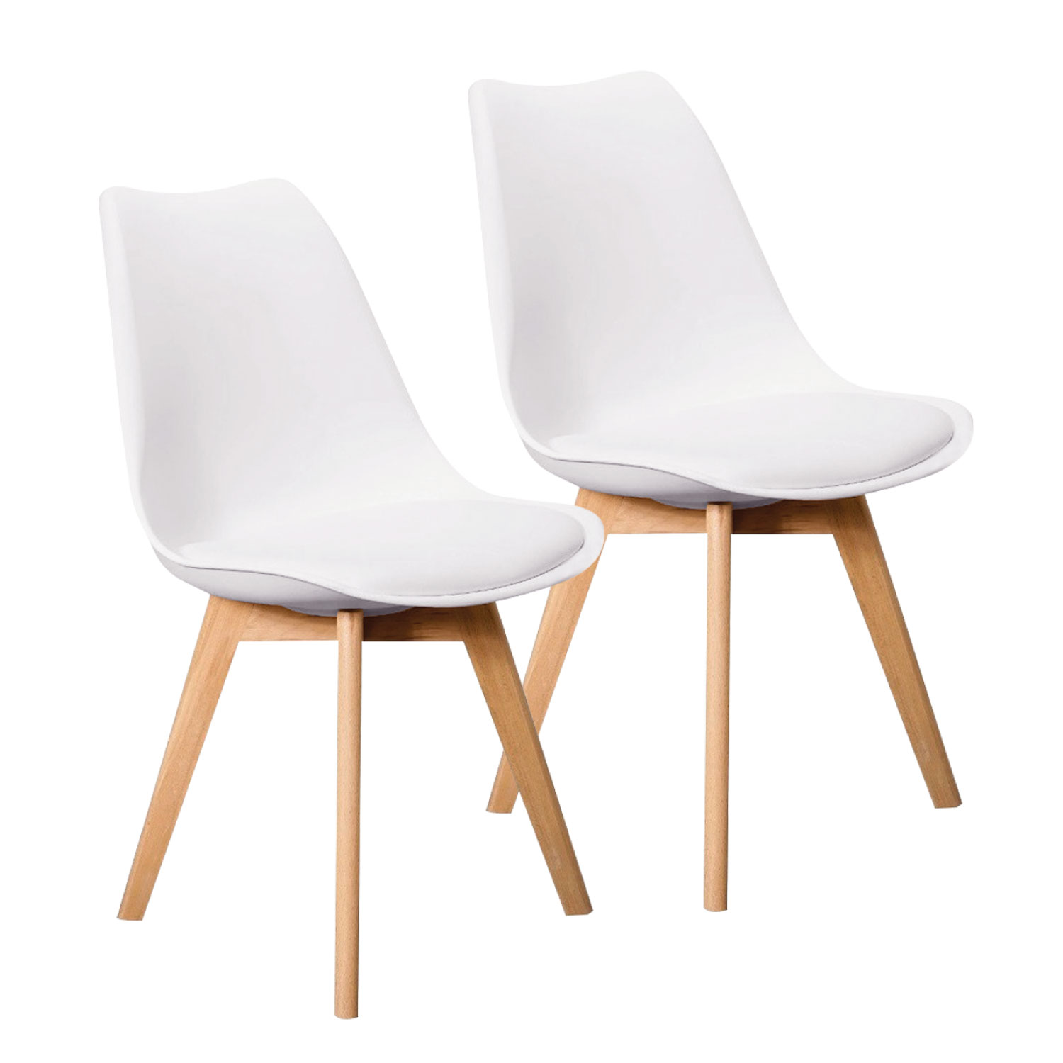 Set/Kit 2 Silla Tulip Eames Acojinada Minimalista Moderna.