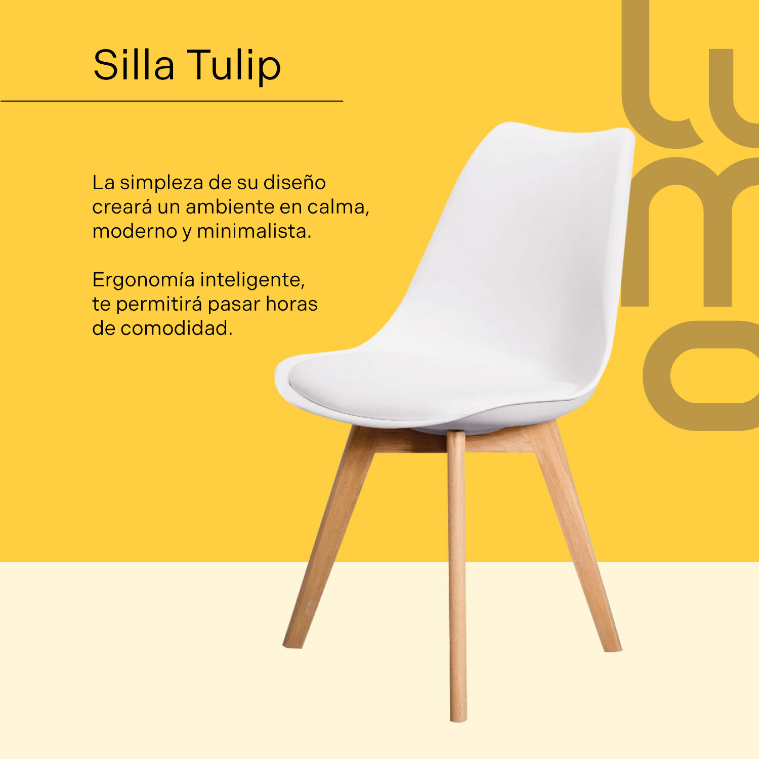 Set/Kit 2 Silla Tulip Eames Acojinada Minimalista Moderna.