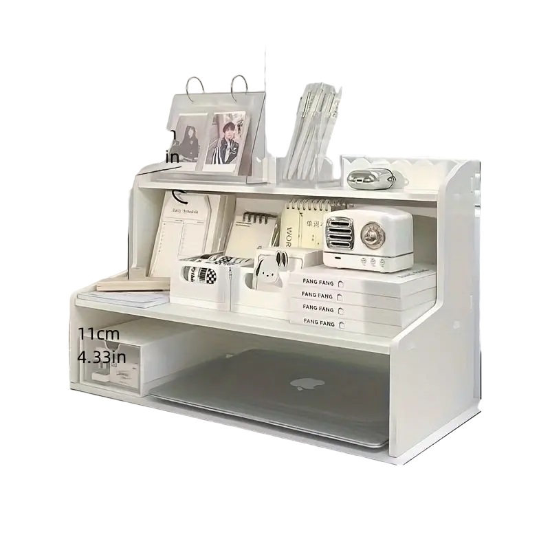 Organizador de escritorio para laptop.