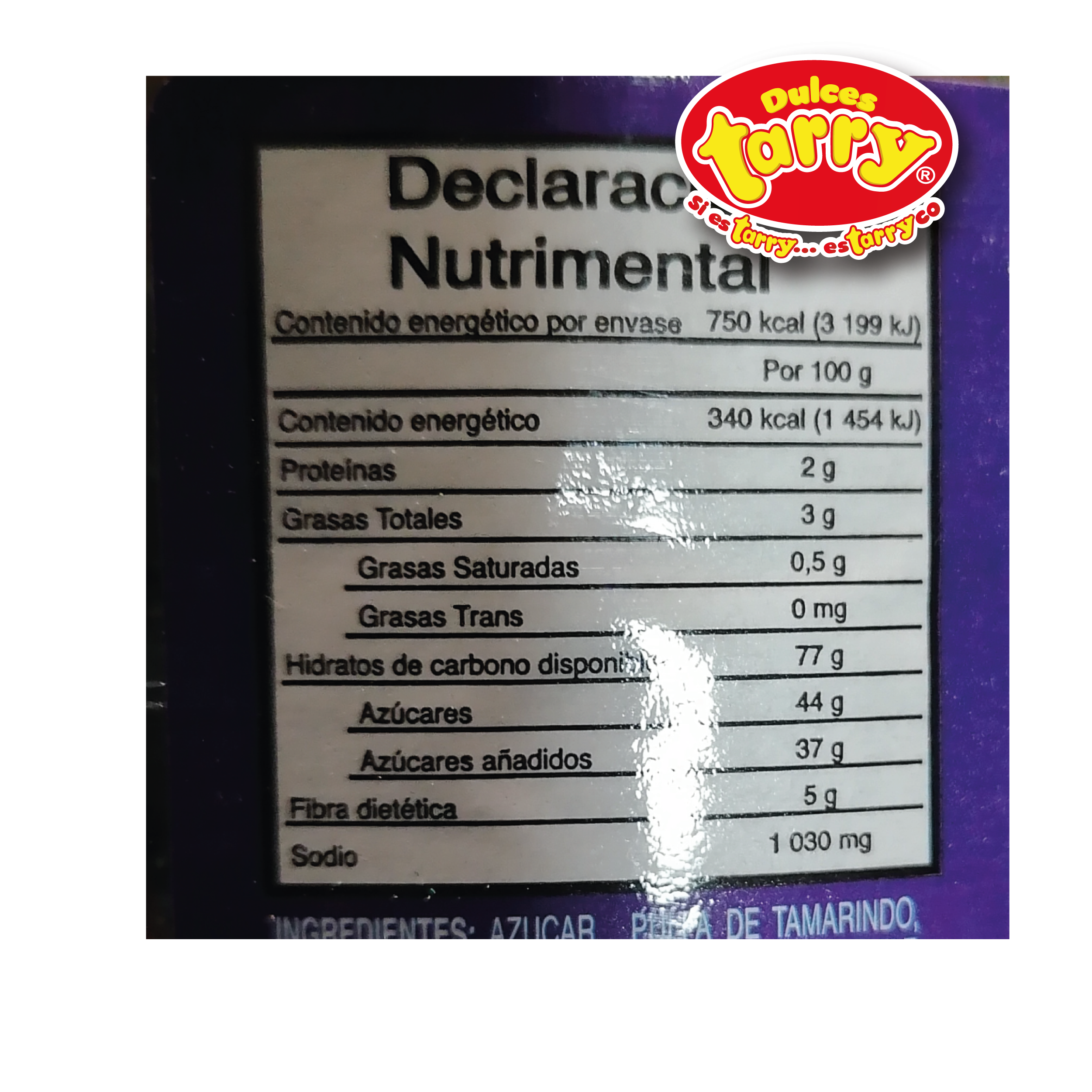 Tarrypop Banderilla Mora Azul 50 pzas