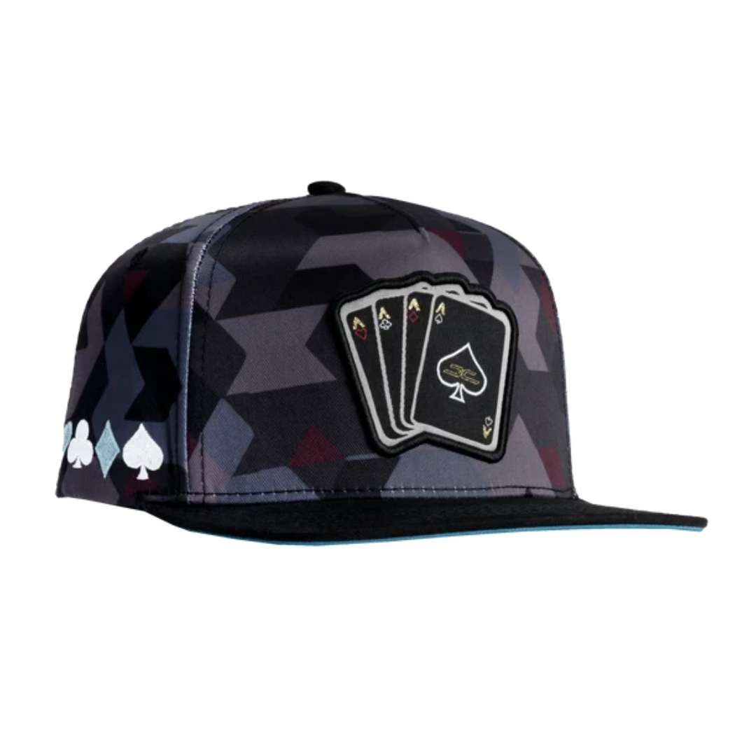 GORRA JC HATS POKER CAMO BLUE/RED 2265
