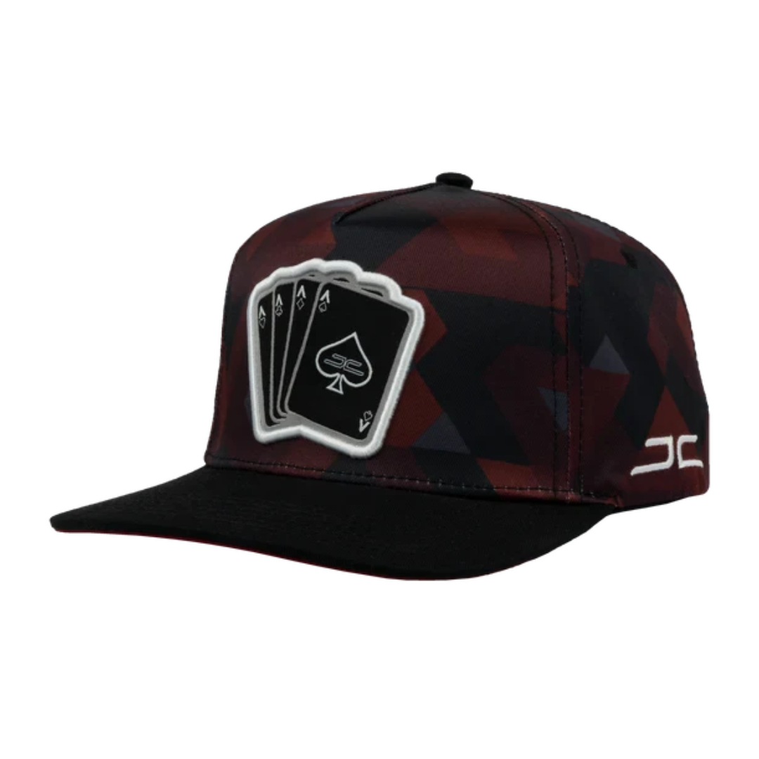 GORRA JC HATS POKER CAMO BURGUNDY 1694