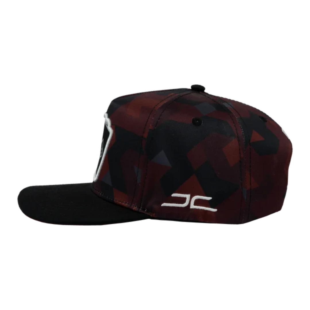 GORRA JC HATS POKER CAMO BURGUNDY 1694