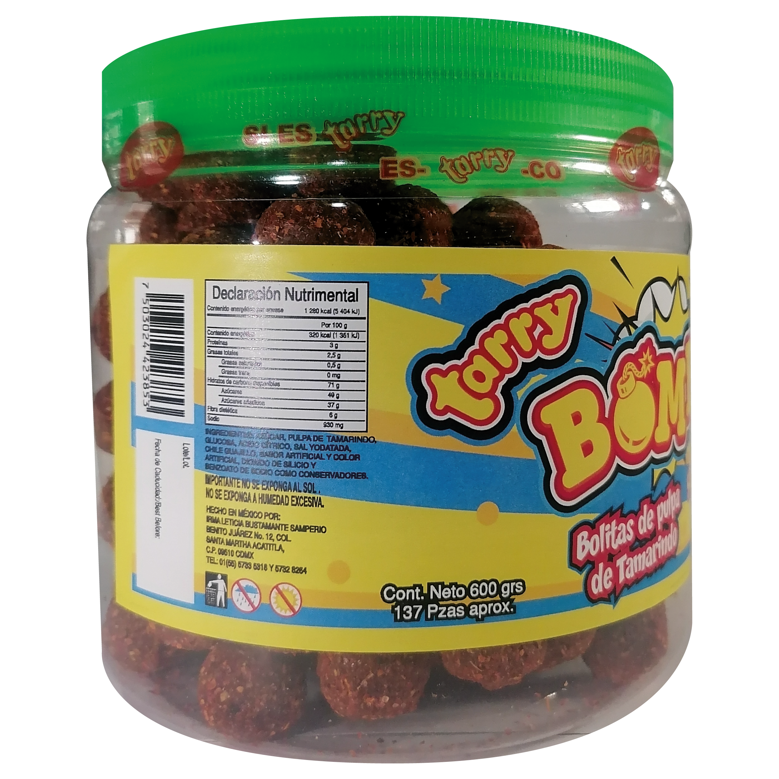 Tarry Bombs Bolitas De Pulpa Piña 600G