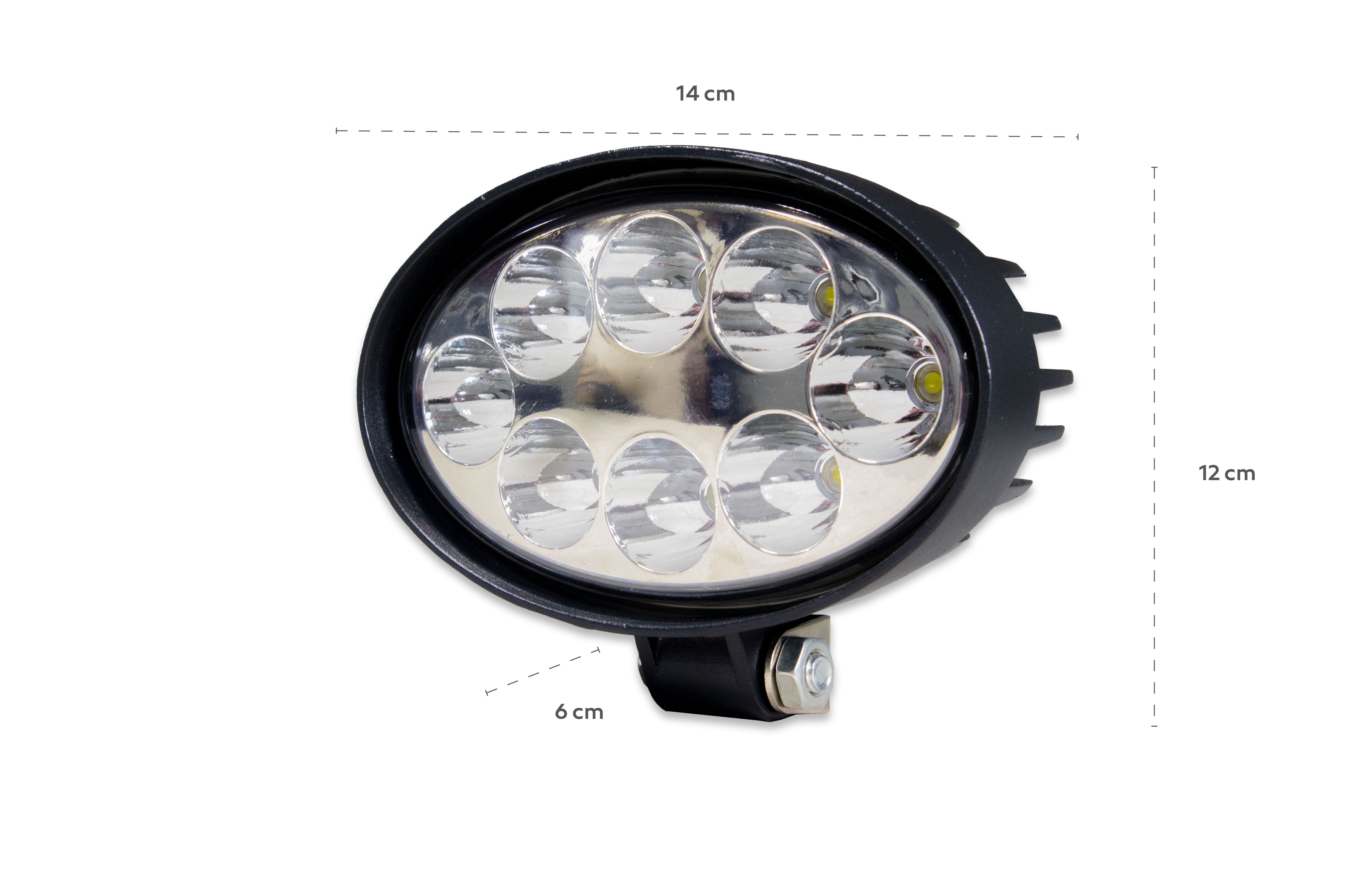 2 Faro Hiper Led Ovalado 5 Pulgadas Blanco Fijo Exploradora