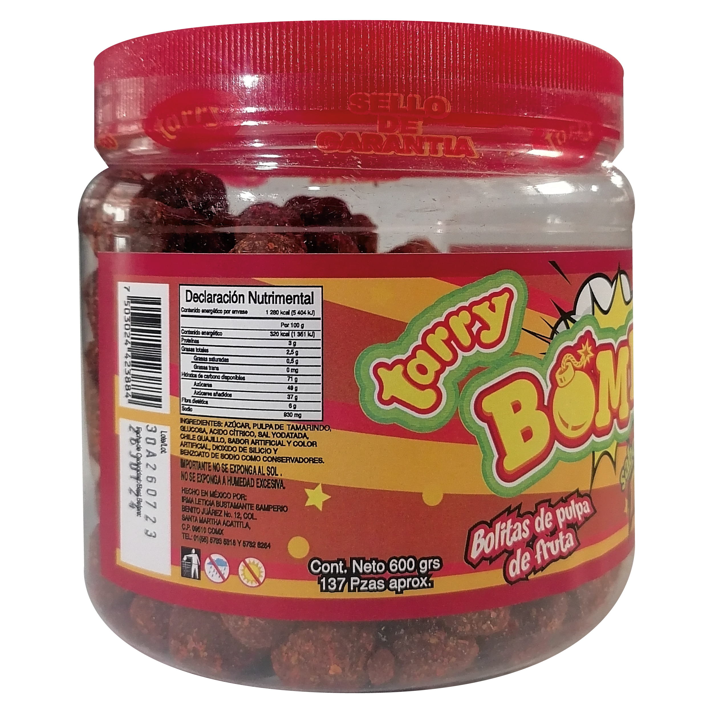 Tarry Bombs Bolitas De Pulpa Tamarindo 600G