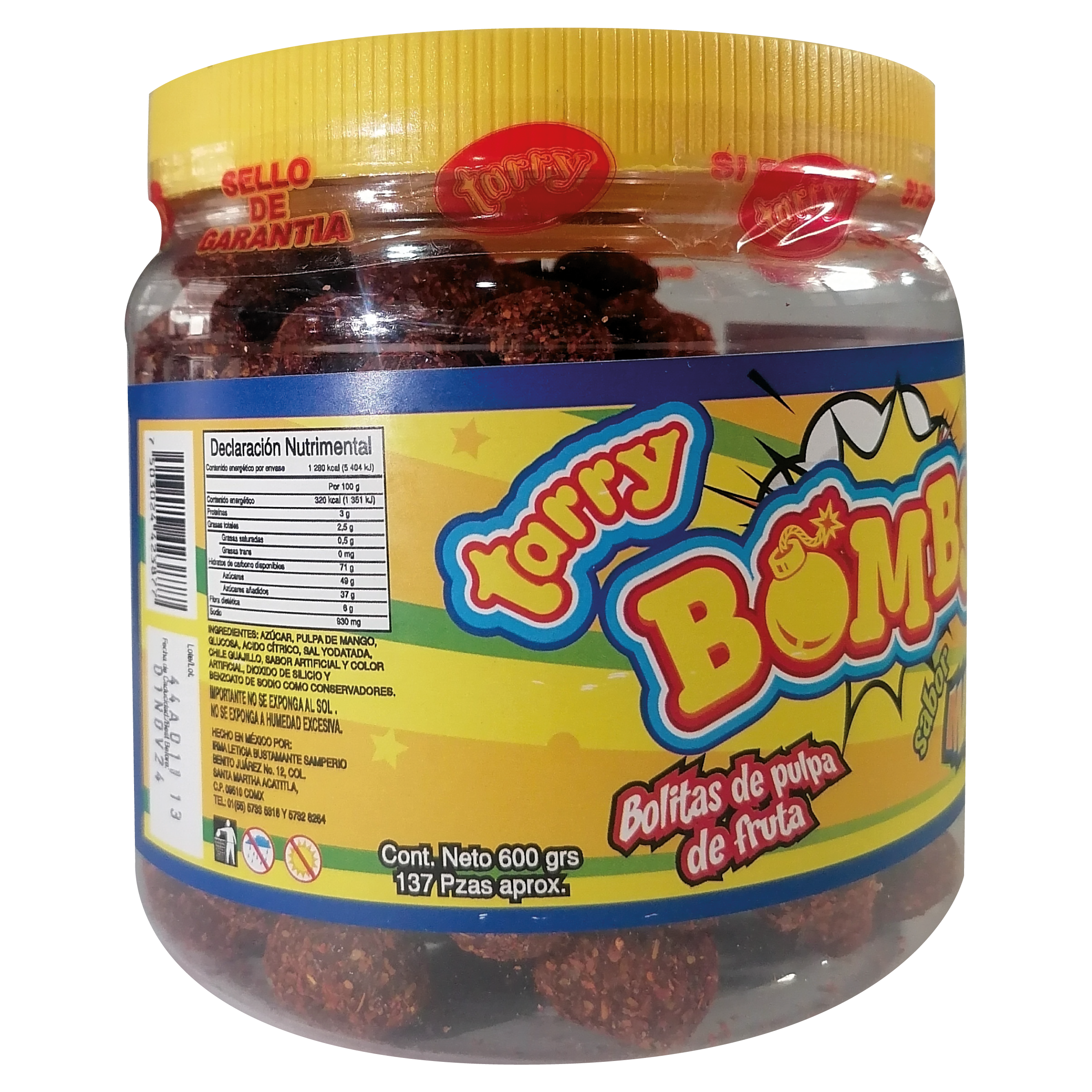 Tarry Bombs Bolitas De Pulpa Mango 600G