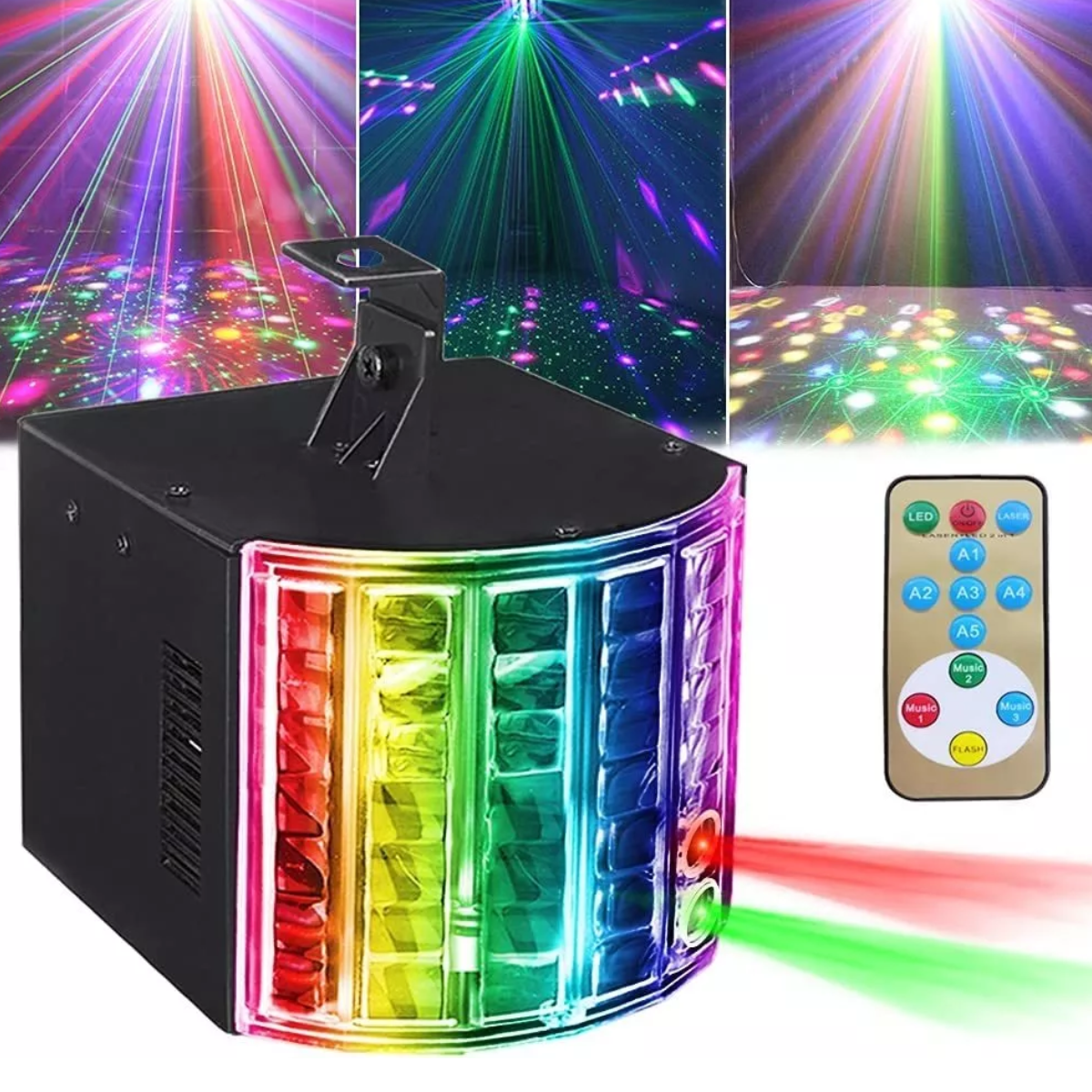 Proyector Láser Rgb Dmx Luces De Fiesta Proyector Estroboscó