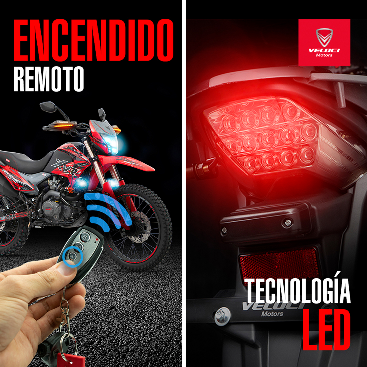 Moto Veloci Xeverus Pro XR2 250CC Rojo 2021