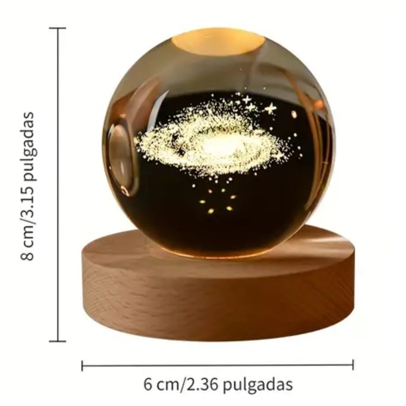 Lampara bola esfera de cristal via lactea.