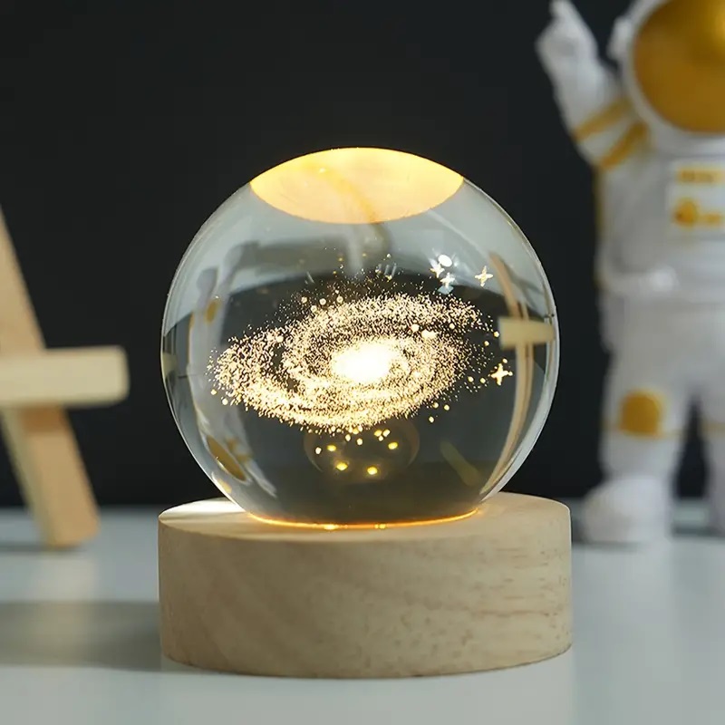 Lampara bola esfera de cristal via lactea.