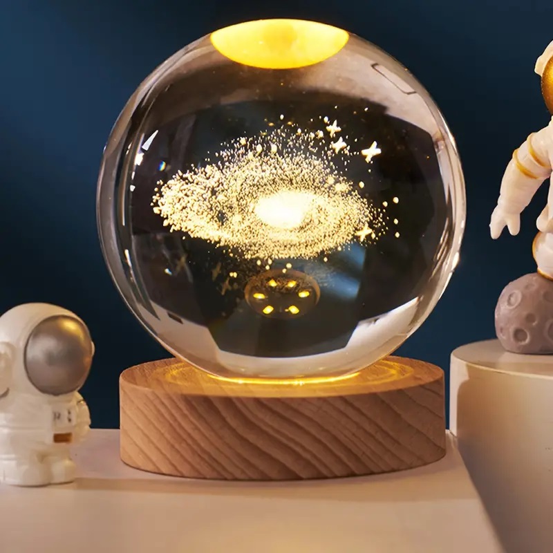 Lampara bola esfera de cristal via lactea.