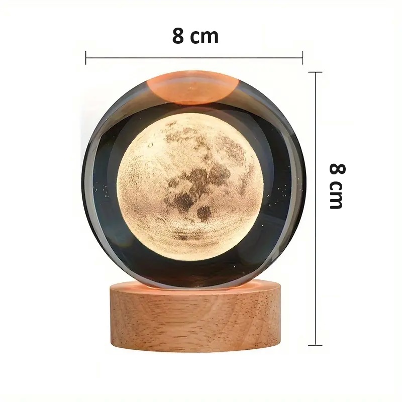 Lampara bola de cristal Luna.