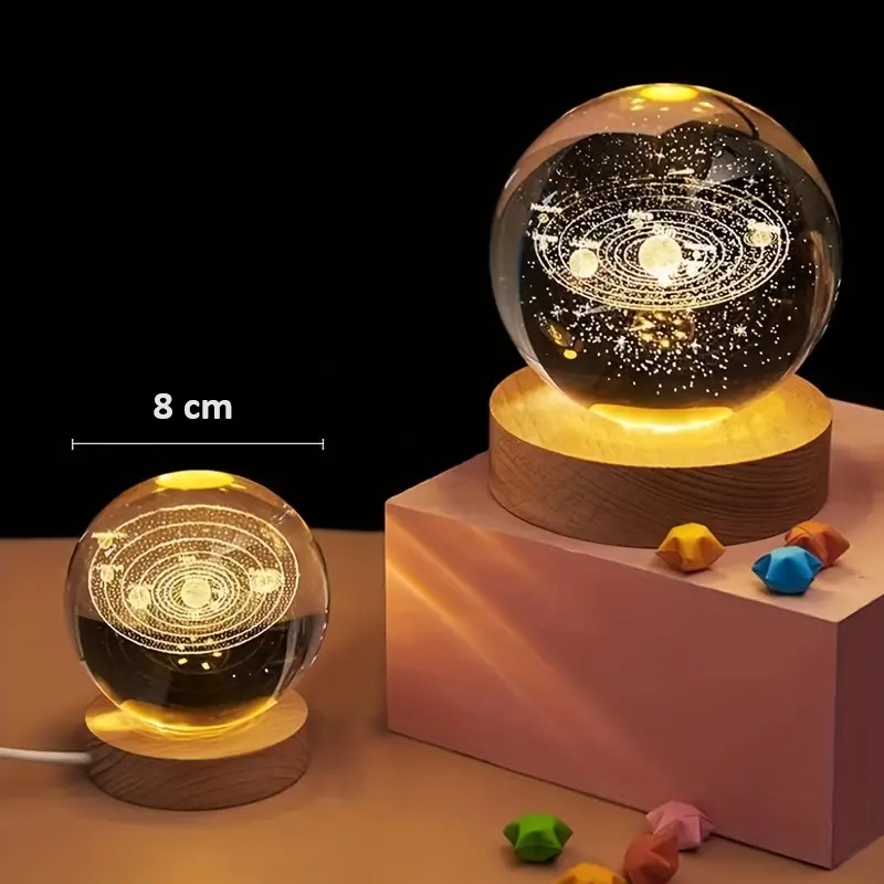 Lampara bola de Cristal Sistema Solar.