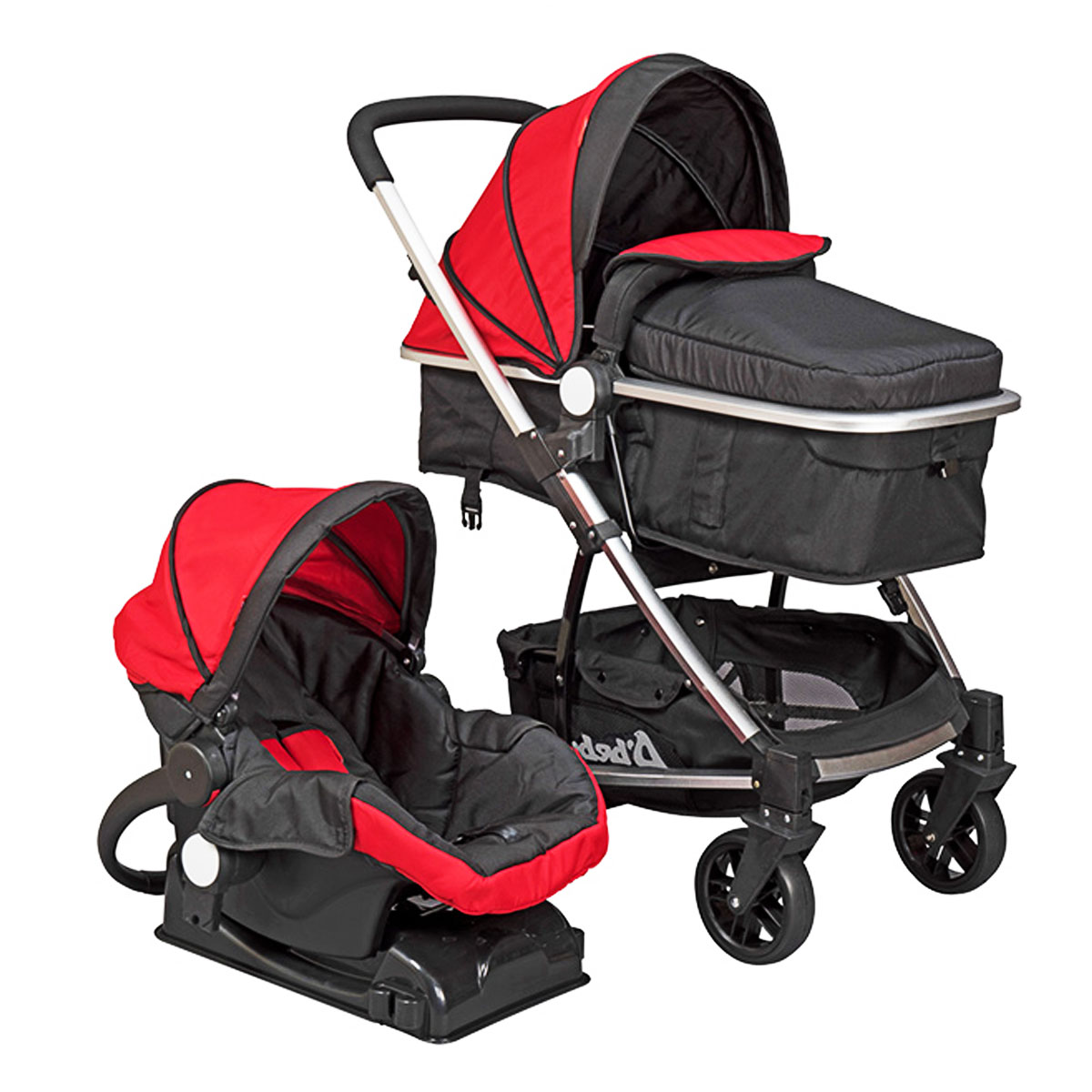 Carriola Travel System D'Bebé Crown Roja.