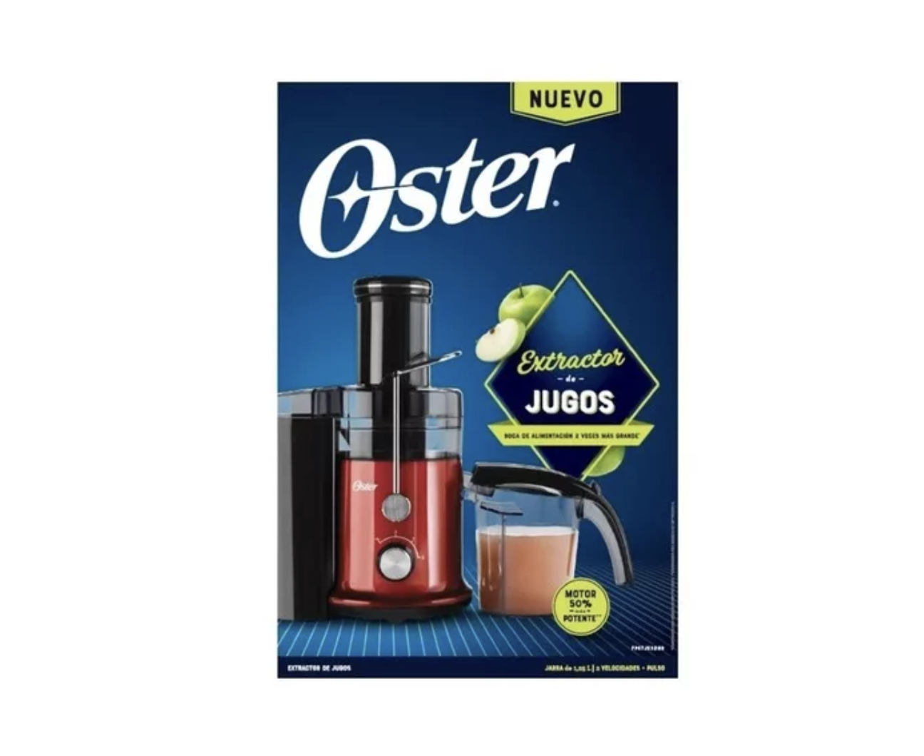 Extractor Oster Rojo de Jugos 2 velocidades