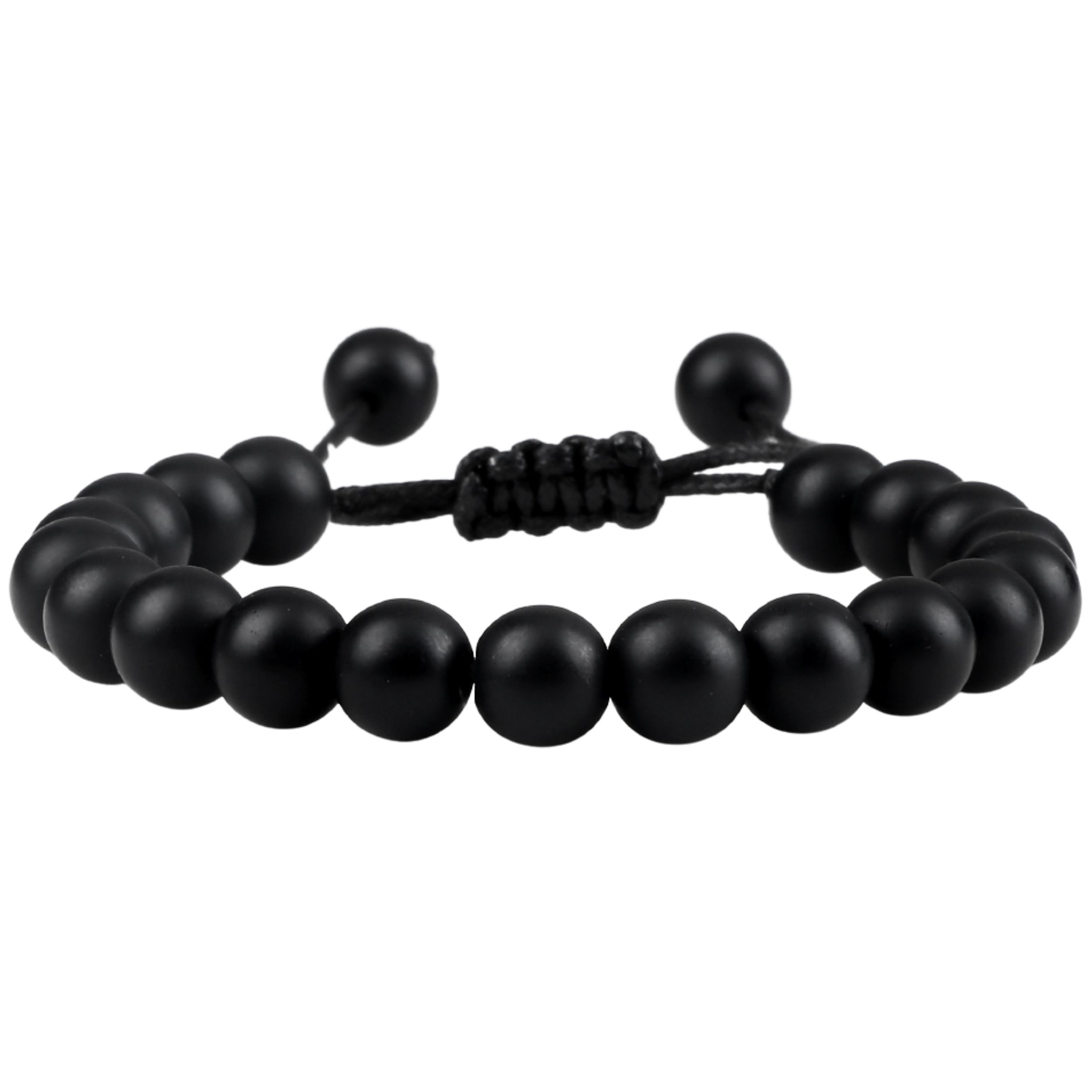 Elegante pulsera ajustable Axólotl Jewelry de piedra ónix para meditar, curativa y de protección.