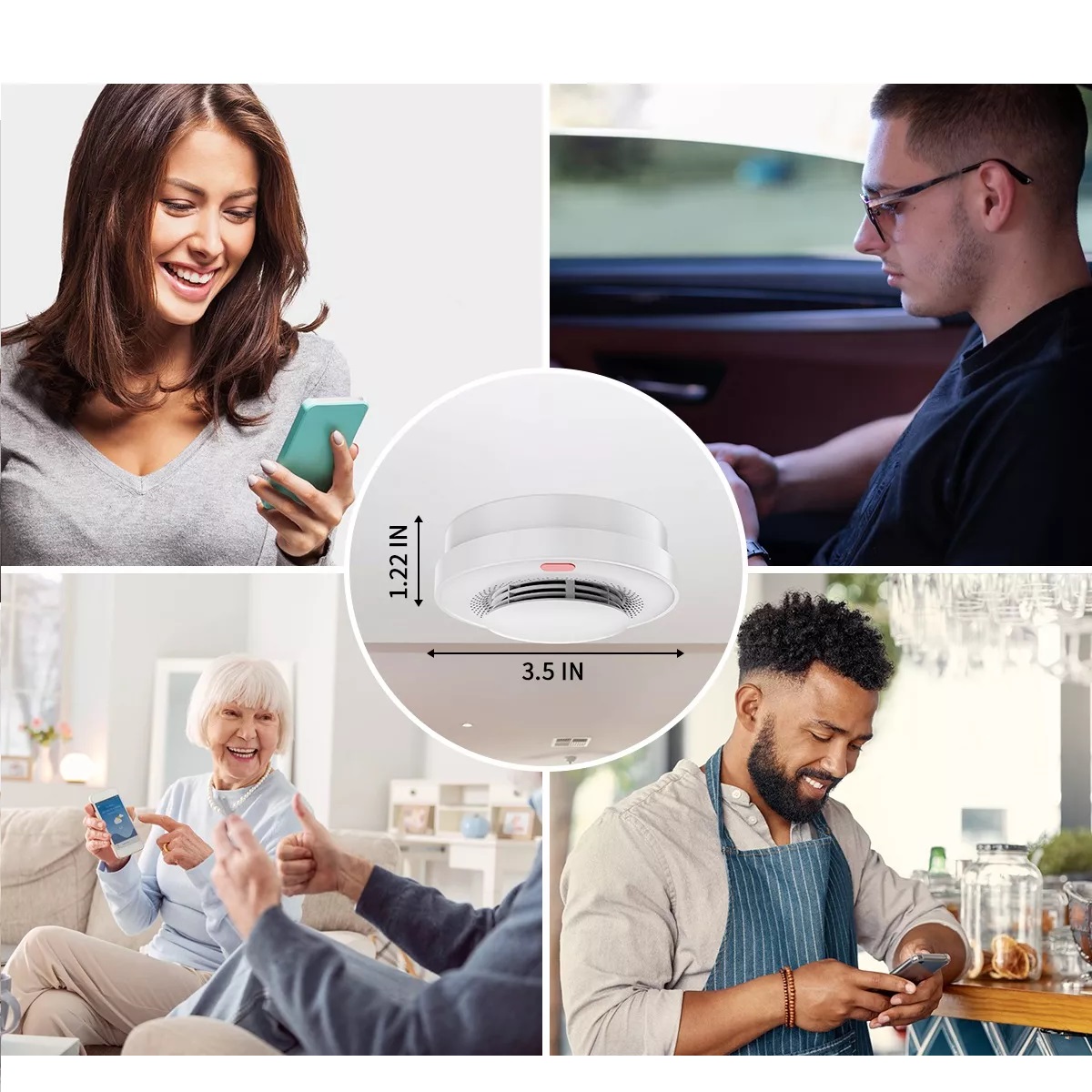 Detector De Humo Alarmas Y Sensores Wifi Inteligent Incendio