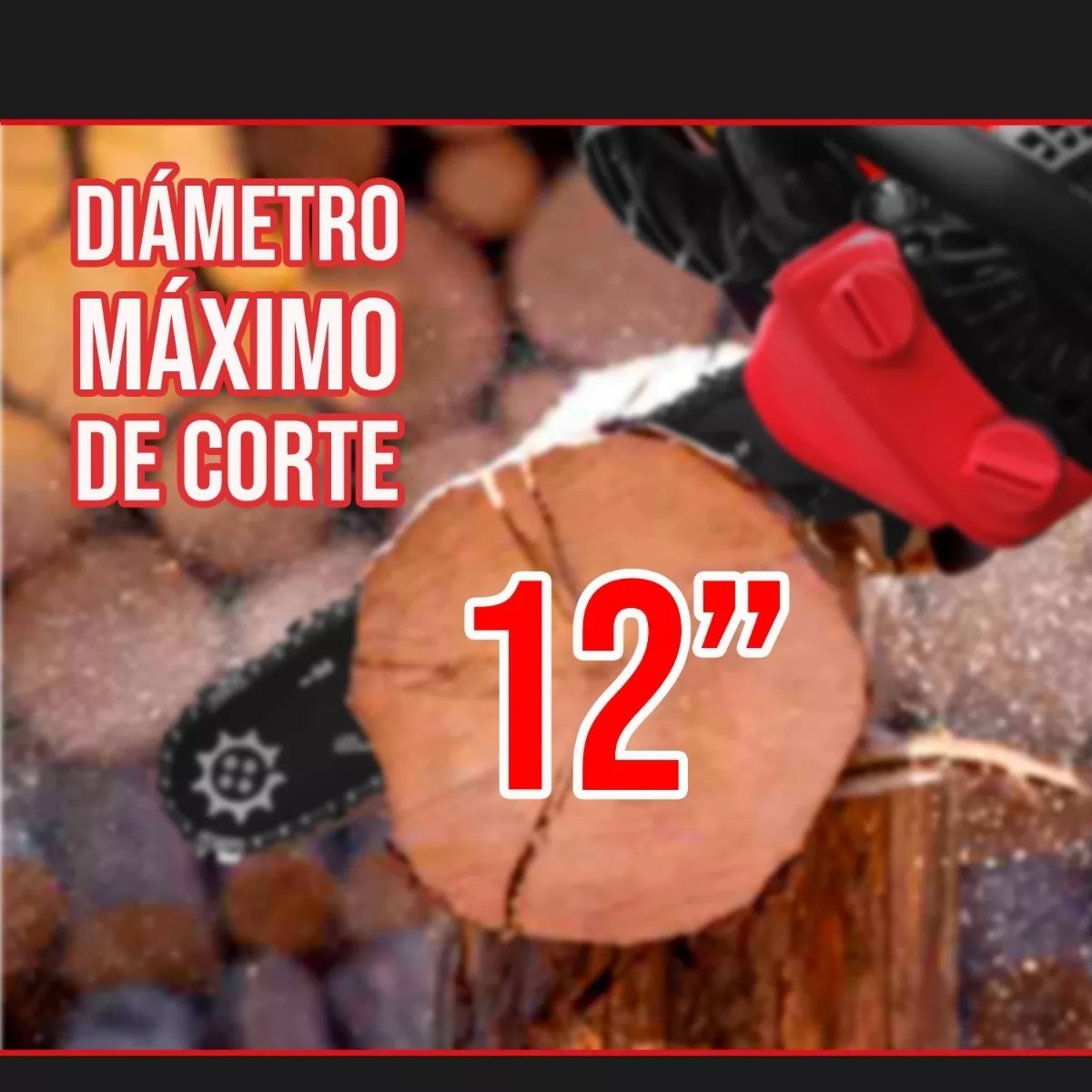 Motosierra A Gasolina Mini 25cc 1 Hp 305mm(12') Color Rojo/negro