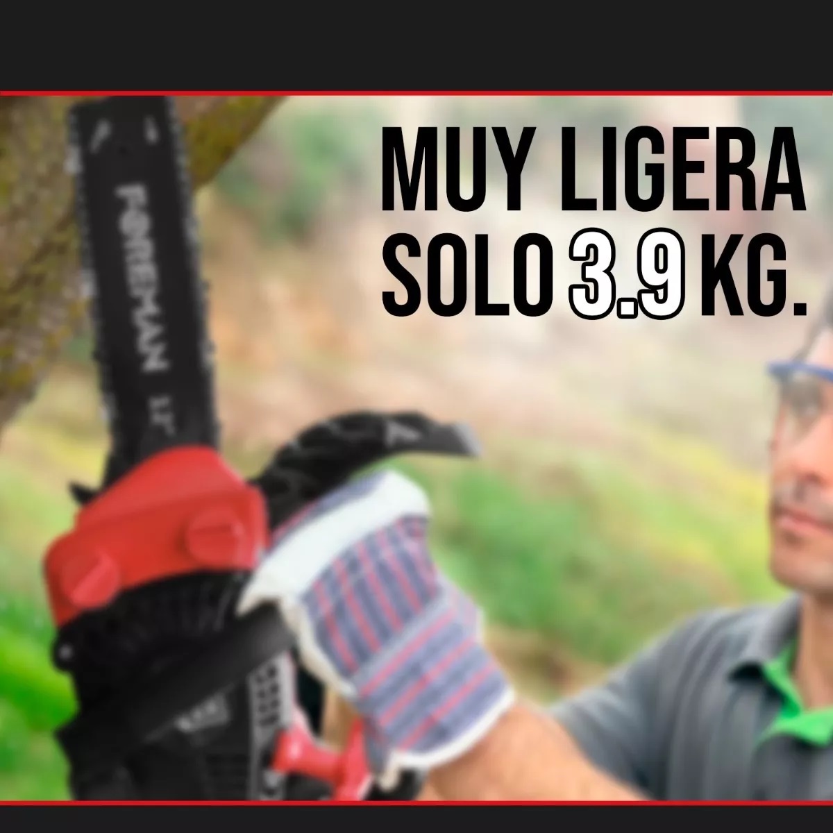 Motosierra A Gasolina Mini 25cc 1 Hp 305mm(12') Color Rojo/negro