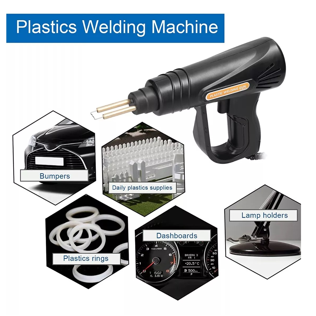 Soldadora Cautin De Plástico Reparación Parachoques Auto 70w