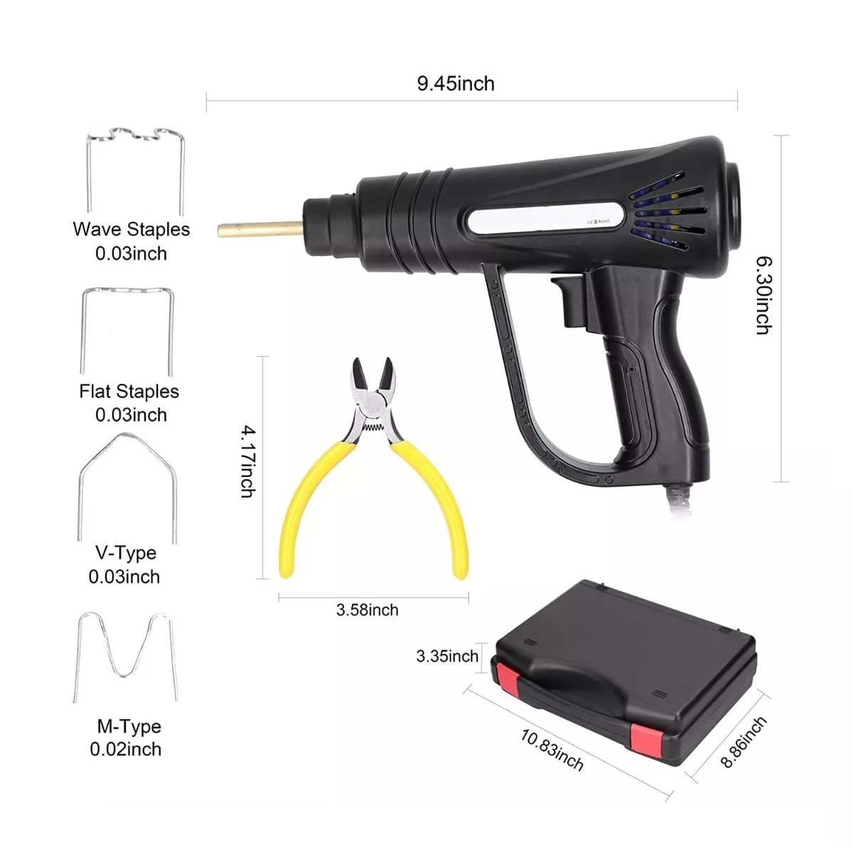 Soldadora Cautin De Plástico Reparación Parachoques Auto 70w