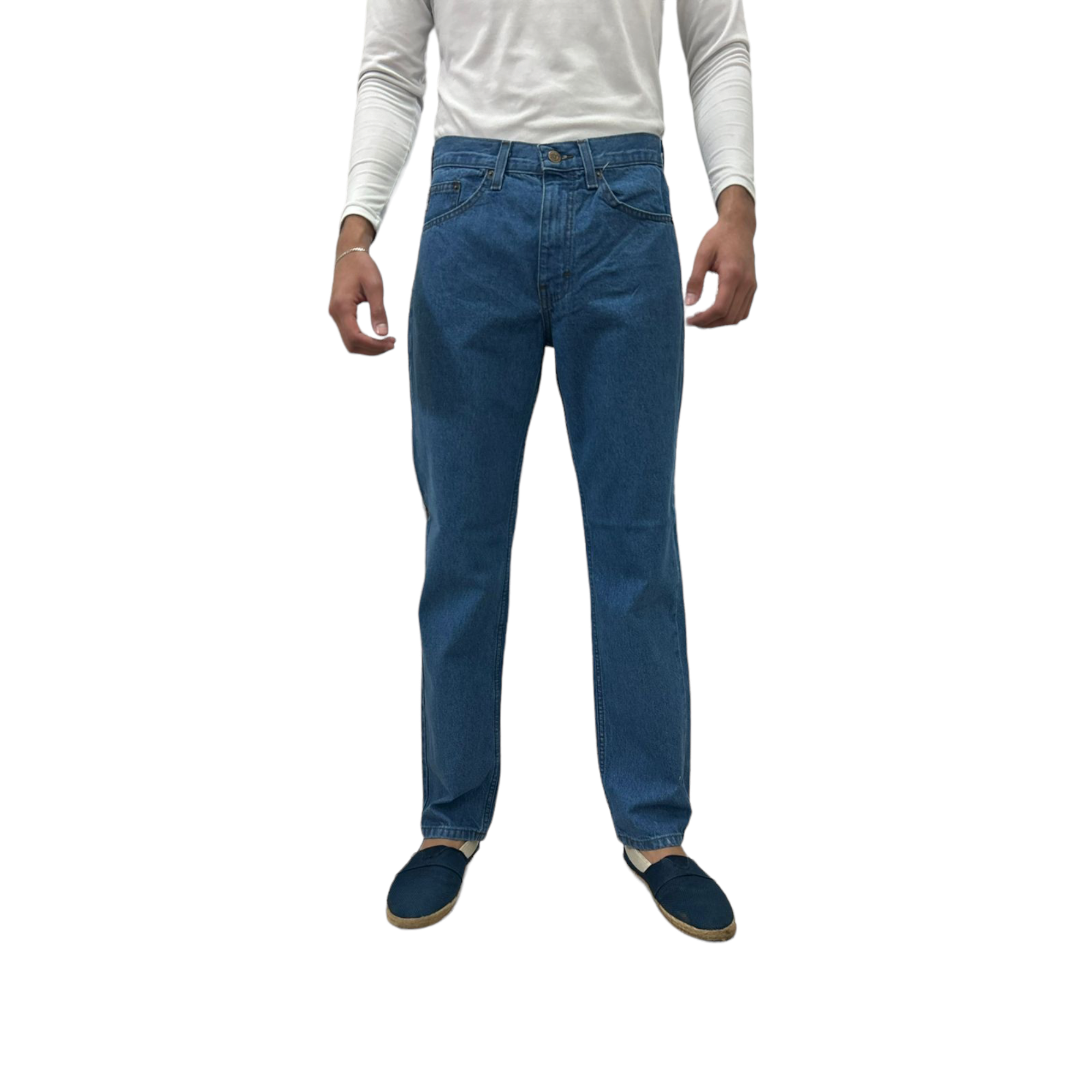 Pantalón Jeans Mezclilla Cimarrón Recto Hombre 100% Algodón Azul Claro.