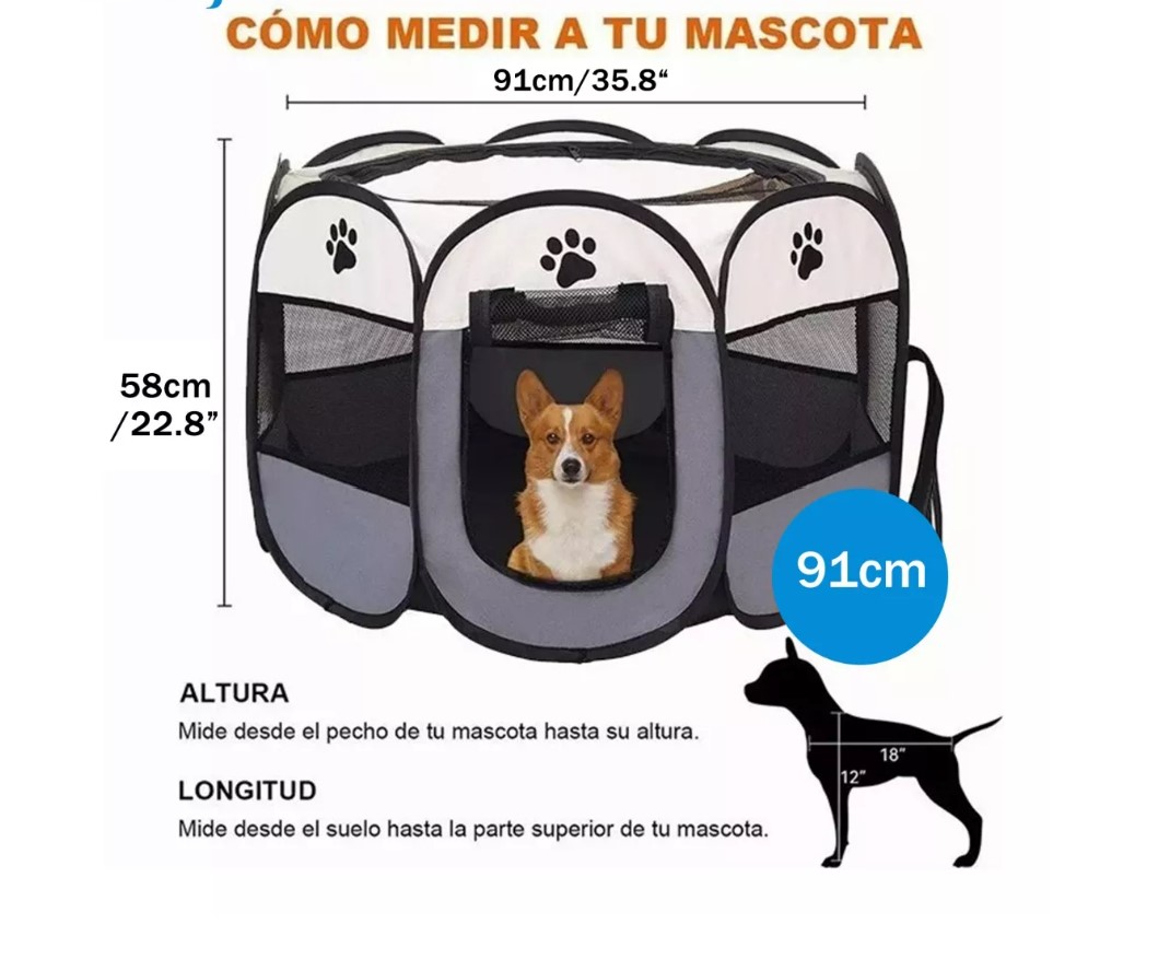 Corral Jaulas Para Perros Plegable Mascota Casa T