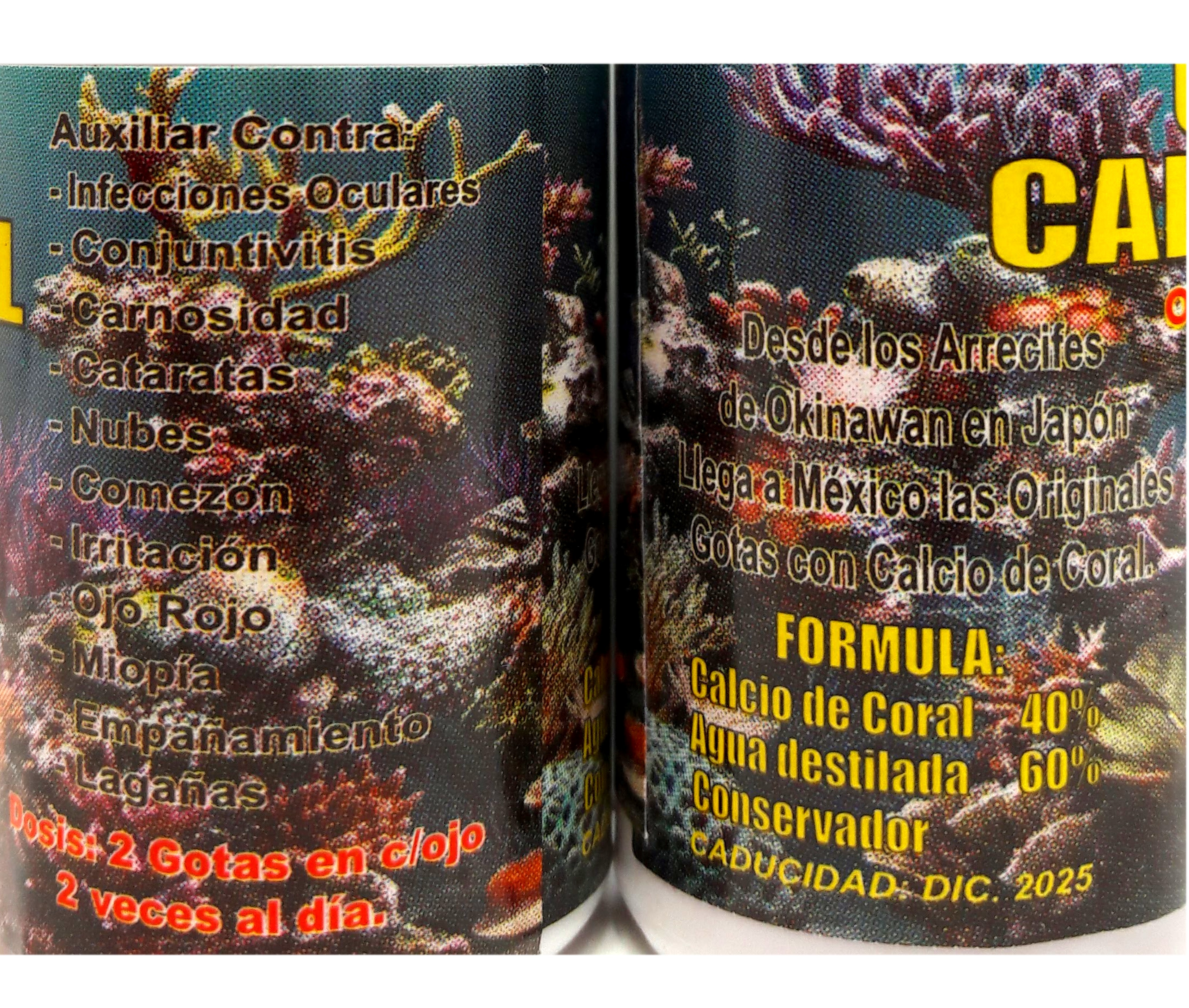 Calcio de Coral gotas oftálmicas 100% Natural Original Okinawa Japón 