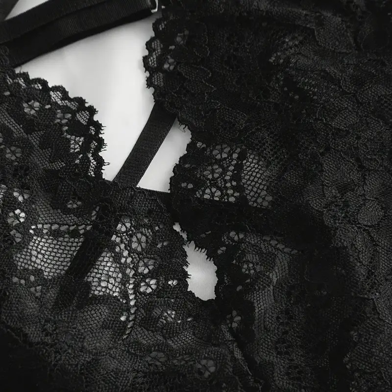 Body con encaje Negro.