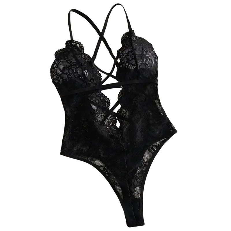 Body con encaje Negro.