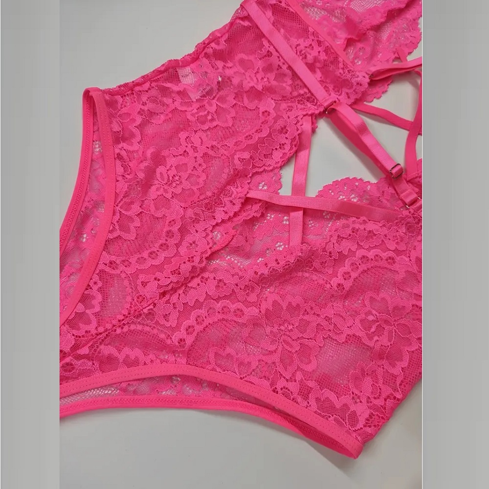 Body de encaje Rosa.