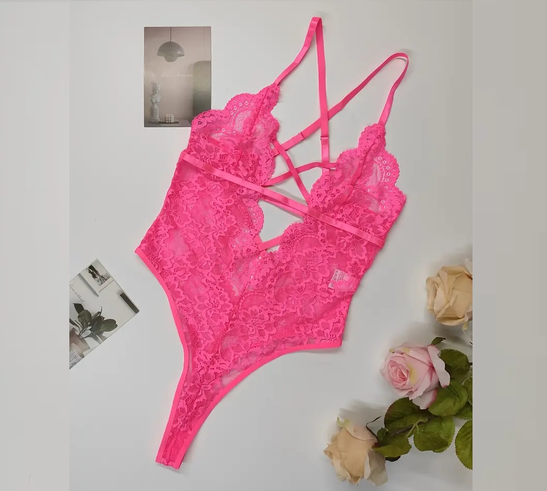 Body de encaje Rosa.