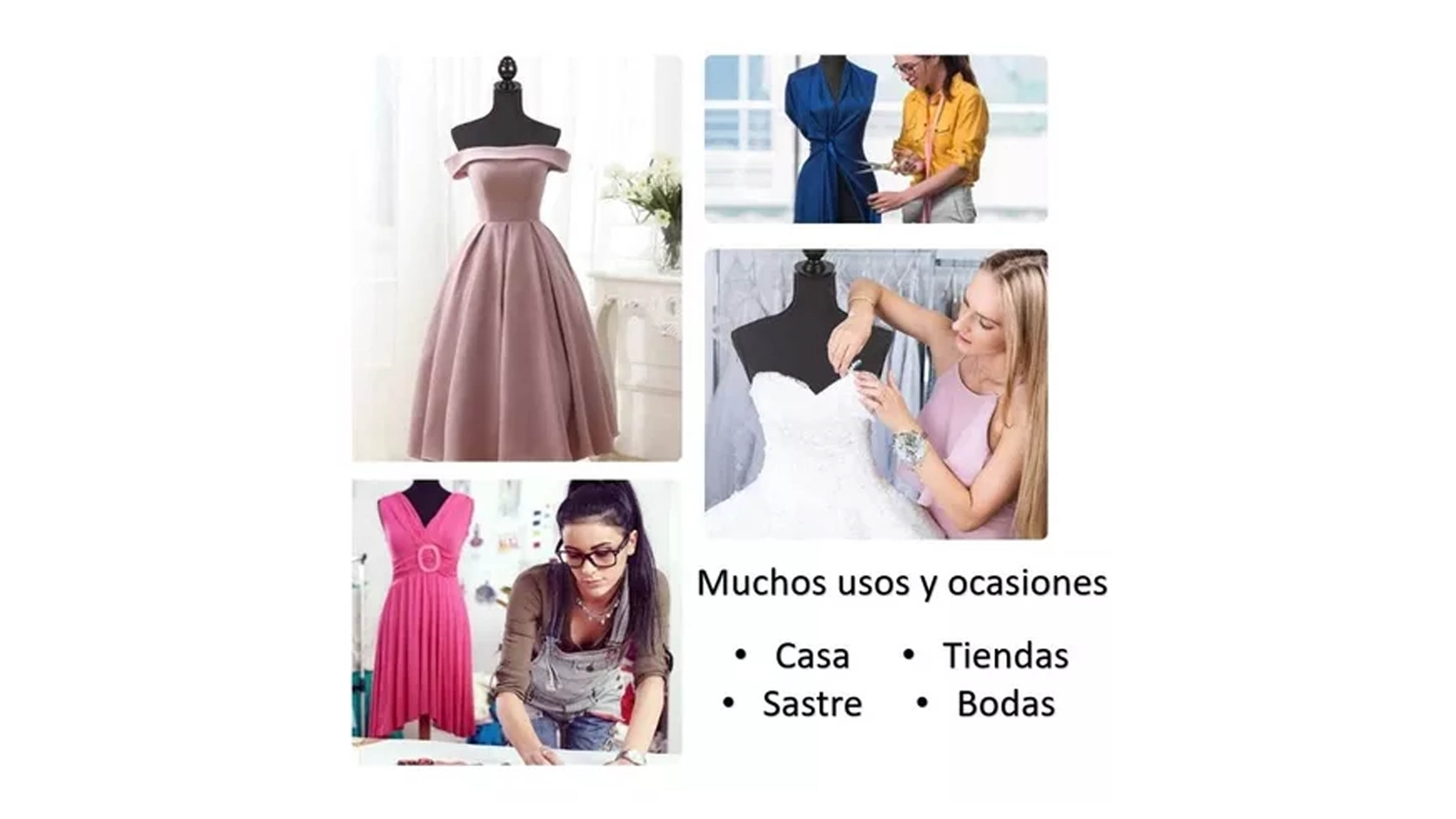 Maniqui de Costura Femenino Torso Ajustable Blanco Maniquie