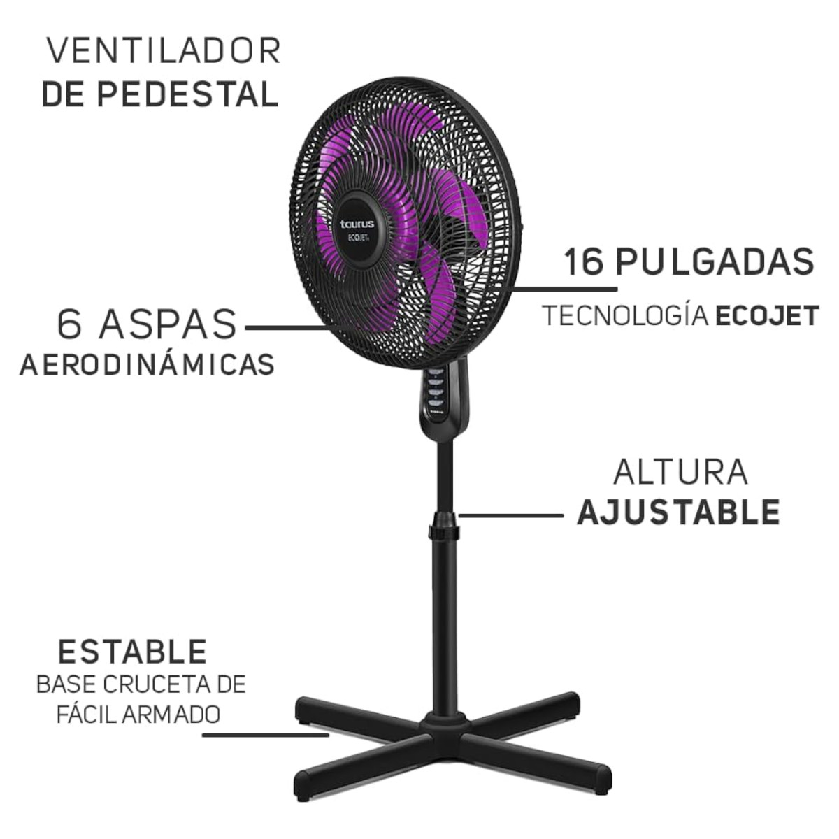 Ventilador Pedestal Taurus Universe 16